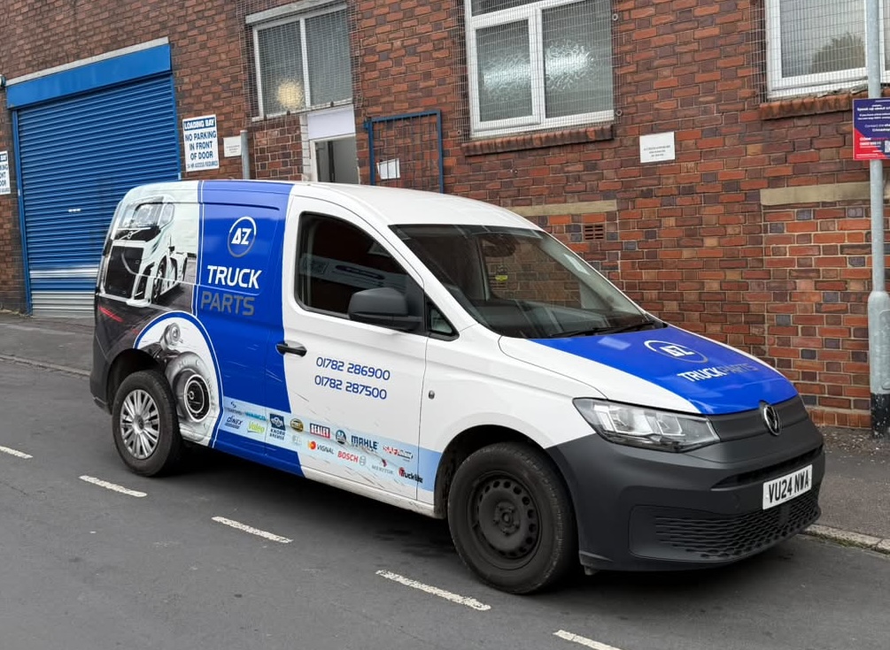 A-Z Truck Parts delivery van providing rapid local delivery for heavy goods vehicle parts