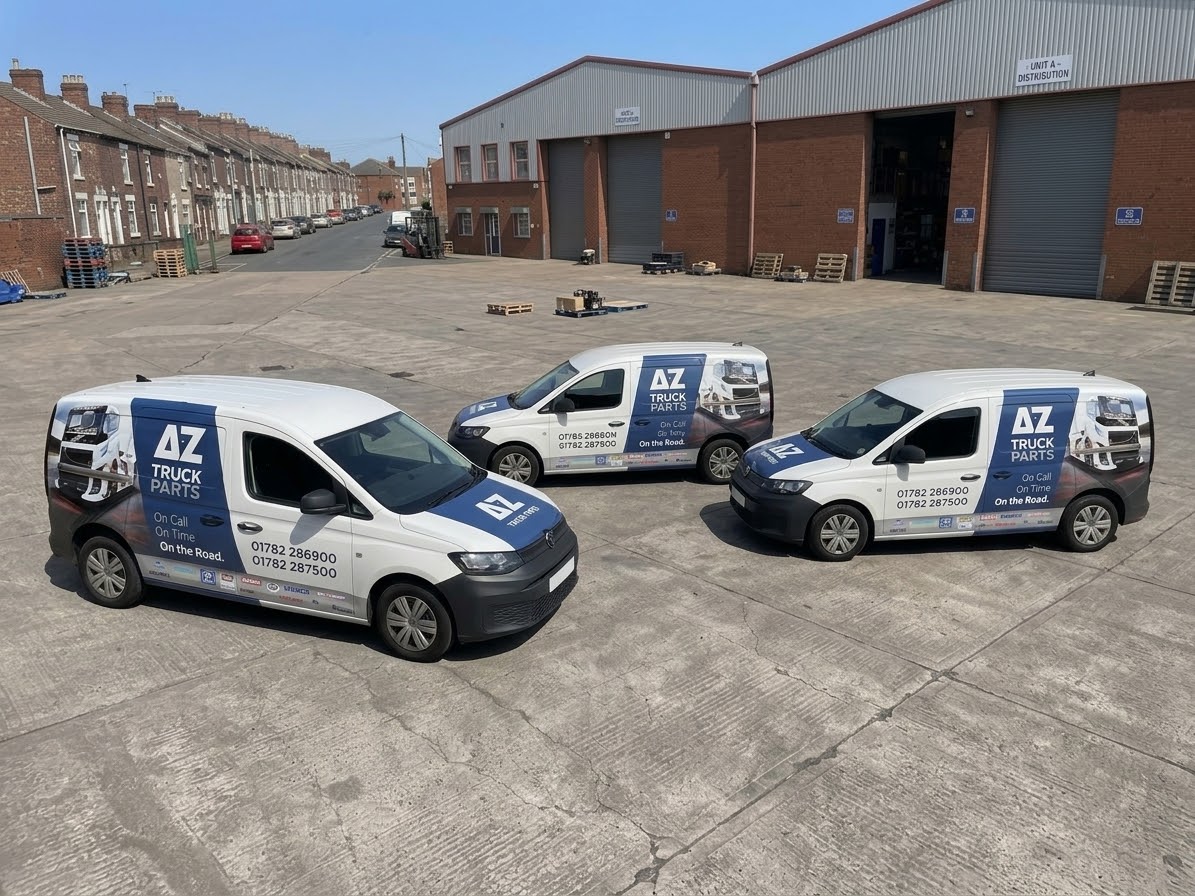 A-Z Truck Parts delivery van providing rapid local delivery for heavy goods vehicle parts